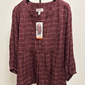 Wrangler Women's Maroon Blouse